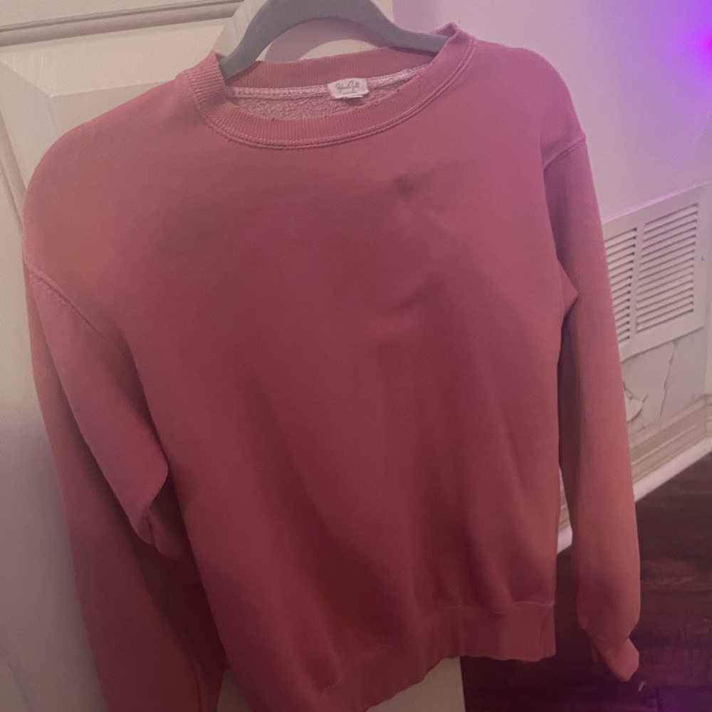 pink distressed john galt crewneck